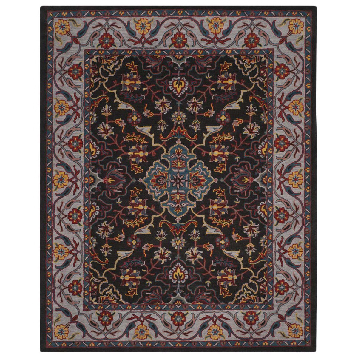 Safavieh Heritage 37A Rug, HG737A - Charcoal / Ivory