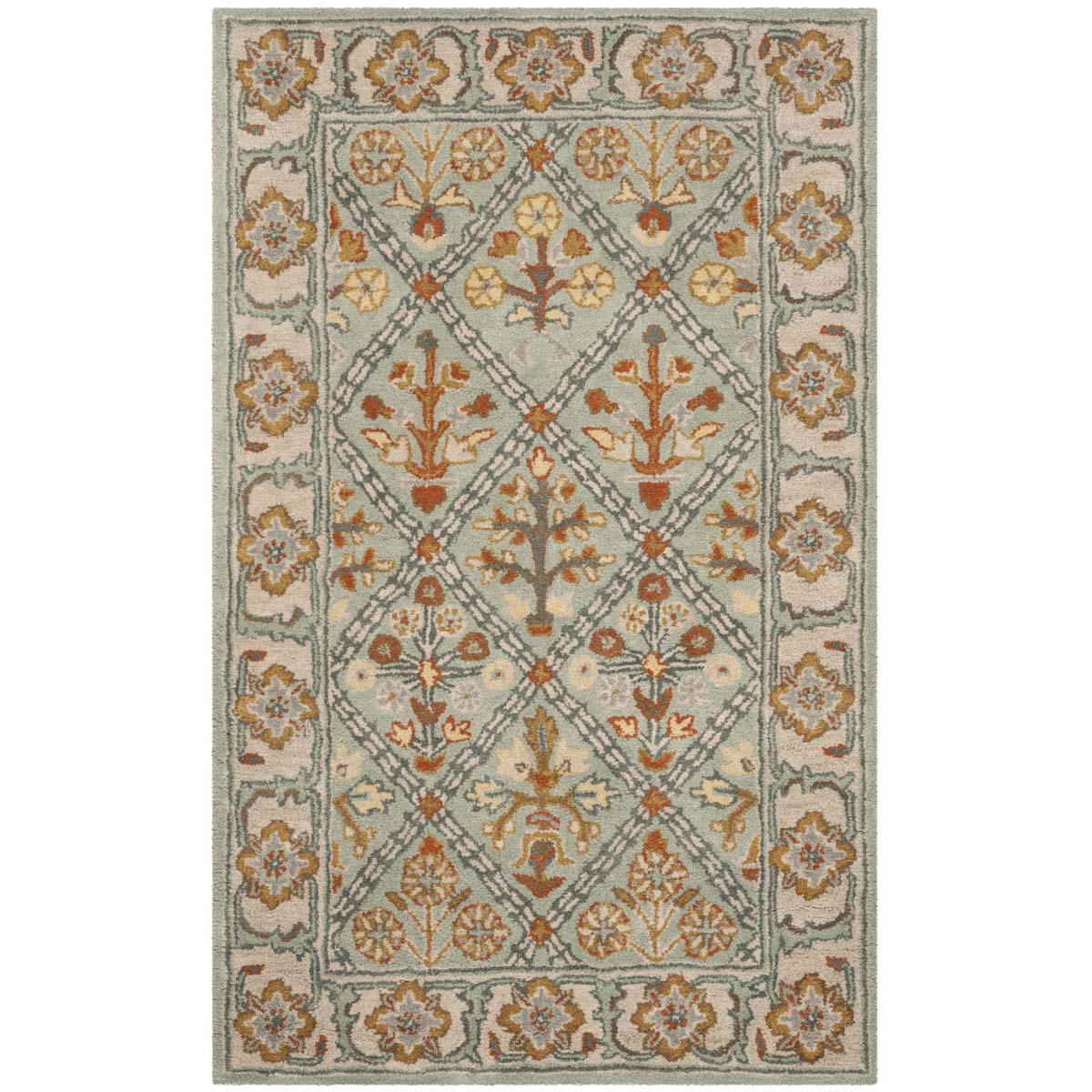 Safavieh Heritage 38A Rug, HG738A - Cream / Blue