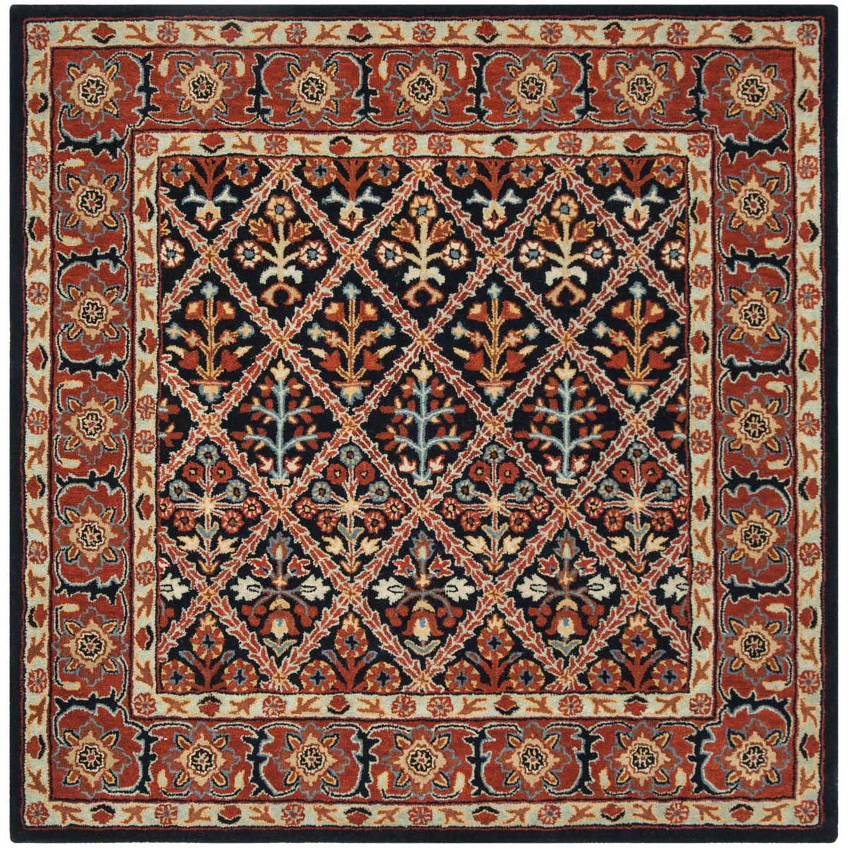 Safavieh Heritage 38N Rug, HG738N - Navy / Red