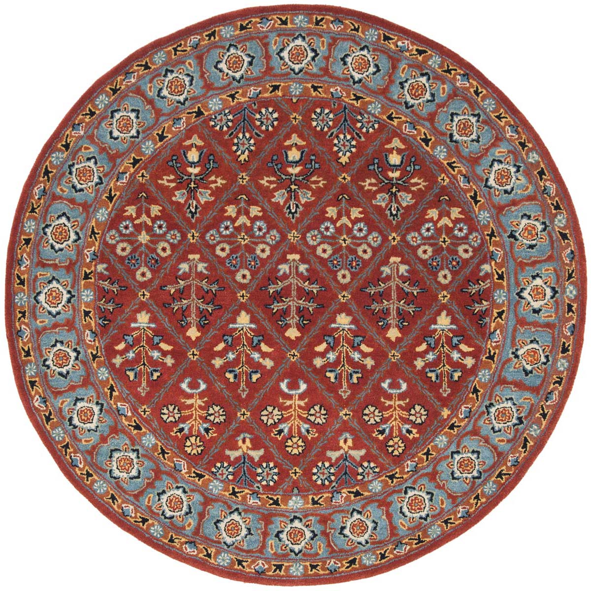 Safavieh Heritage 38Q Rug, HG738Q - Red / Blue