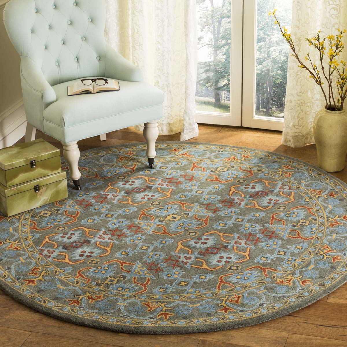 Safavieh Heritage 41W Rug, HG741W - Sage / Blue