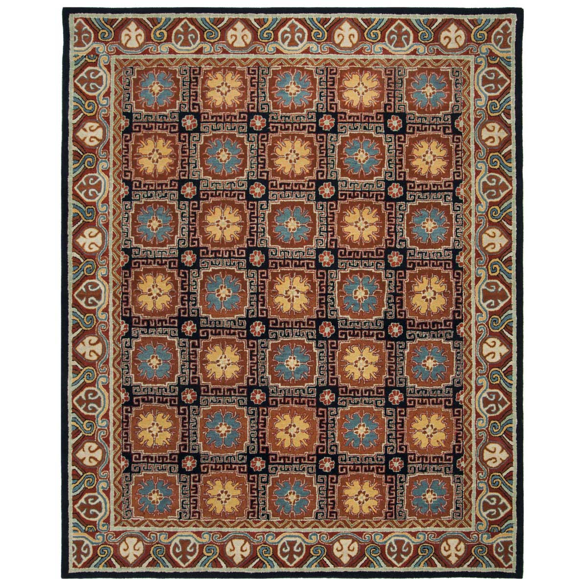 Safavieh Heritage 42N Rug, HG742N - Navy / Orange