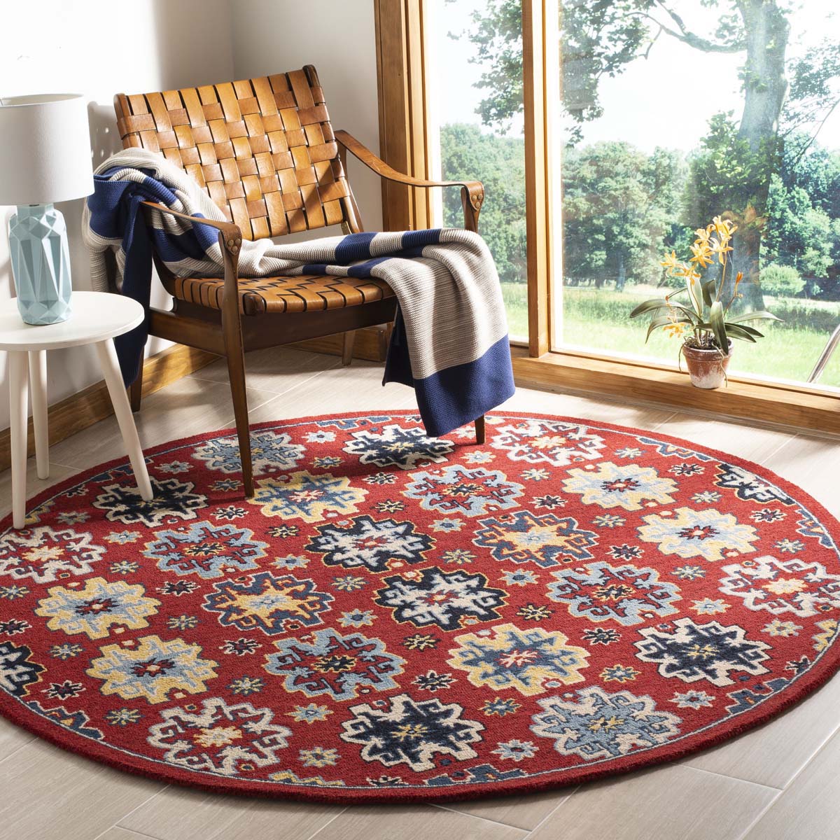 Safavieh Heritage 46Q Rug, HG746Q - Red / Blue