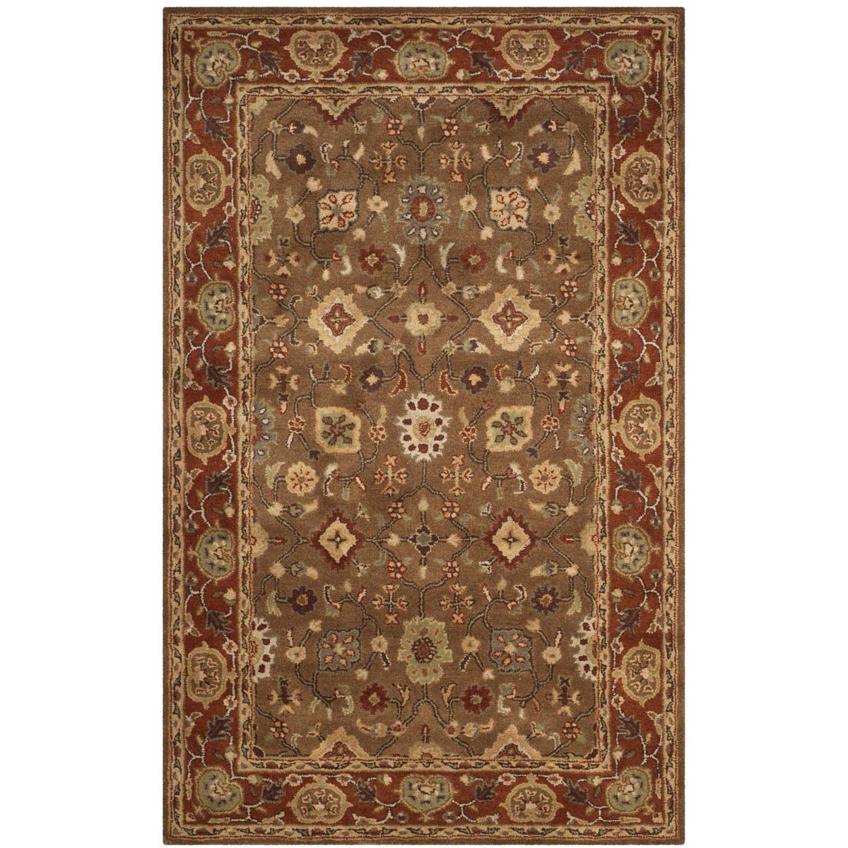 Safavieh Heritage 52 Rug, HG952 - Moss / Rust