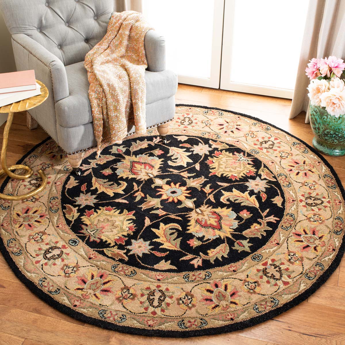 Safavieh Heritage 57 Rug, HG957 - Black / Beige