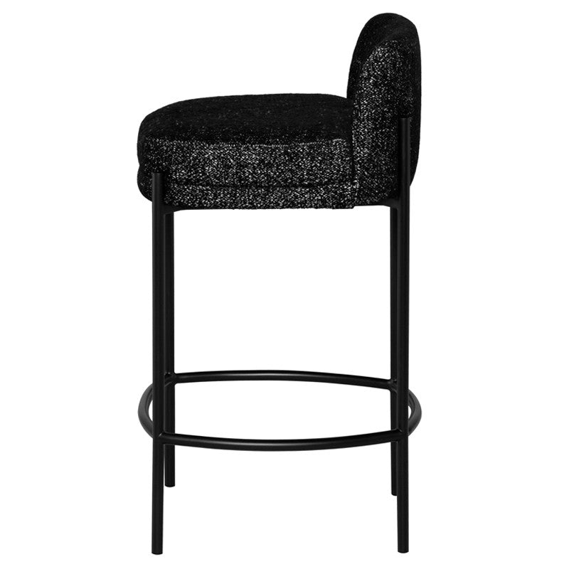 Nuevo Inna Counter Stool - Salt And Pepper Boucle