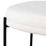 Nuevo Inna Backless Counter Stool - Buttermilk Boucle