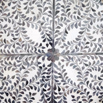 Two's Company Jaipur Palace Gray/Wht Inlaid Decorative Tray