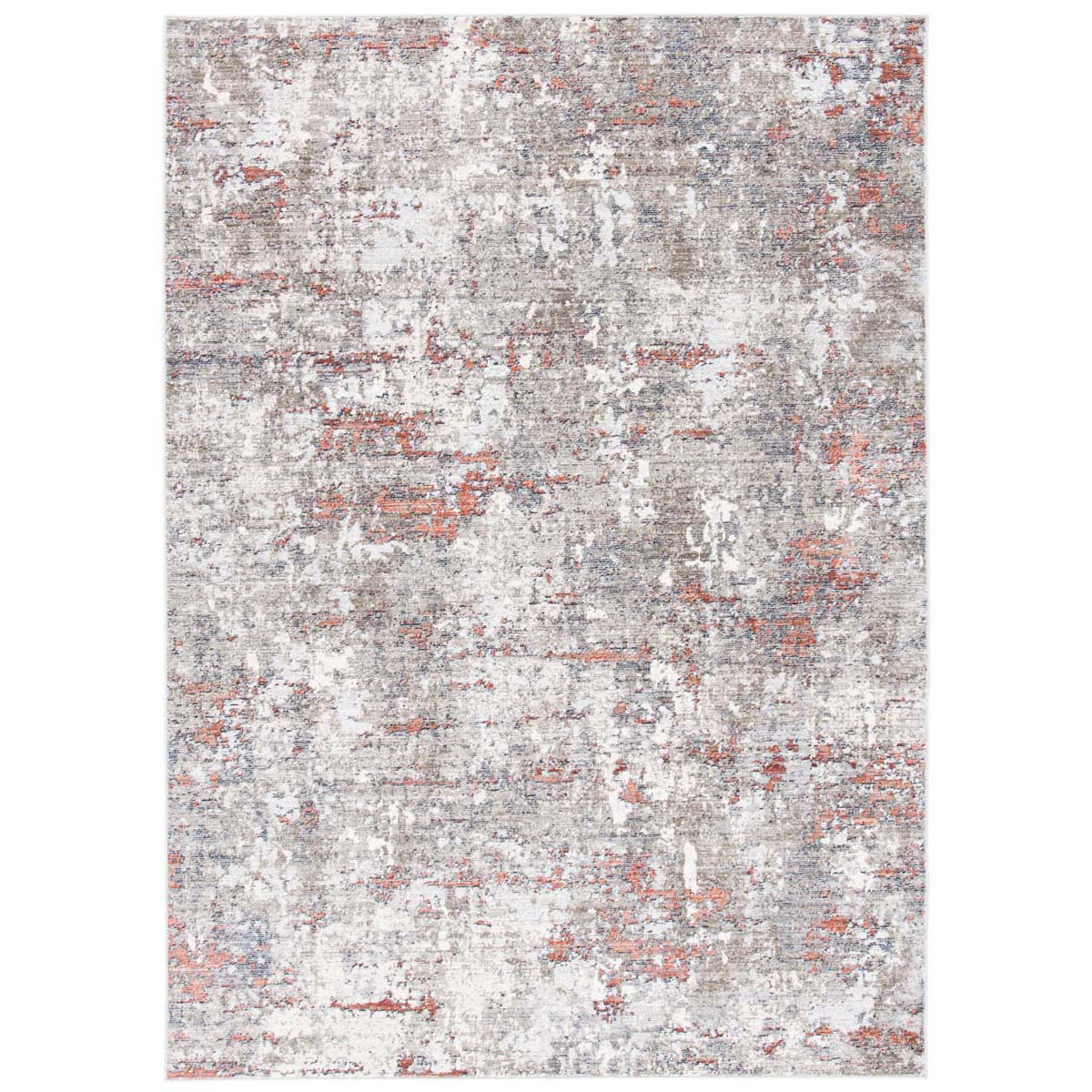 Safavieh History 522 Rug, HIS522 - Light Grey / Terracotta