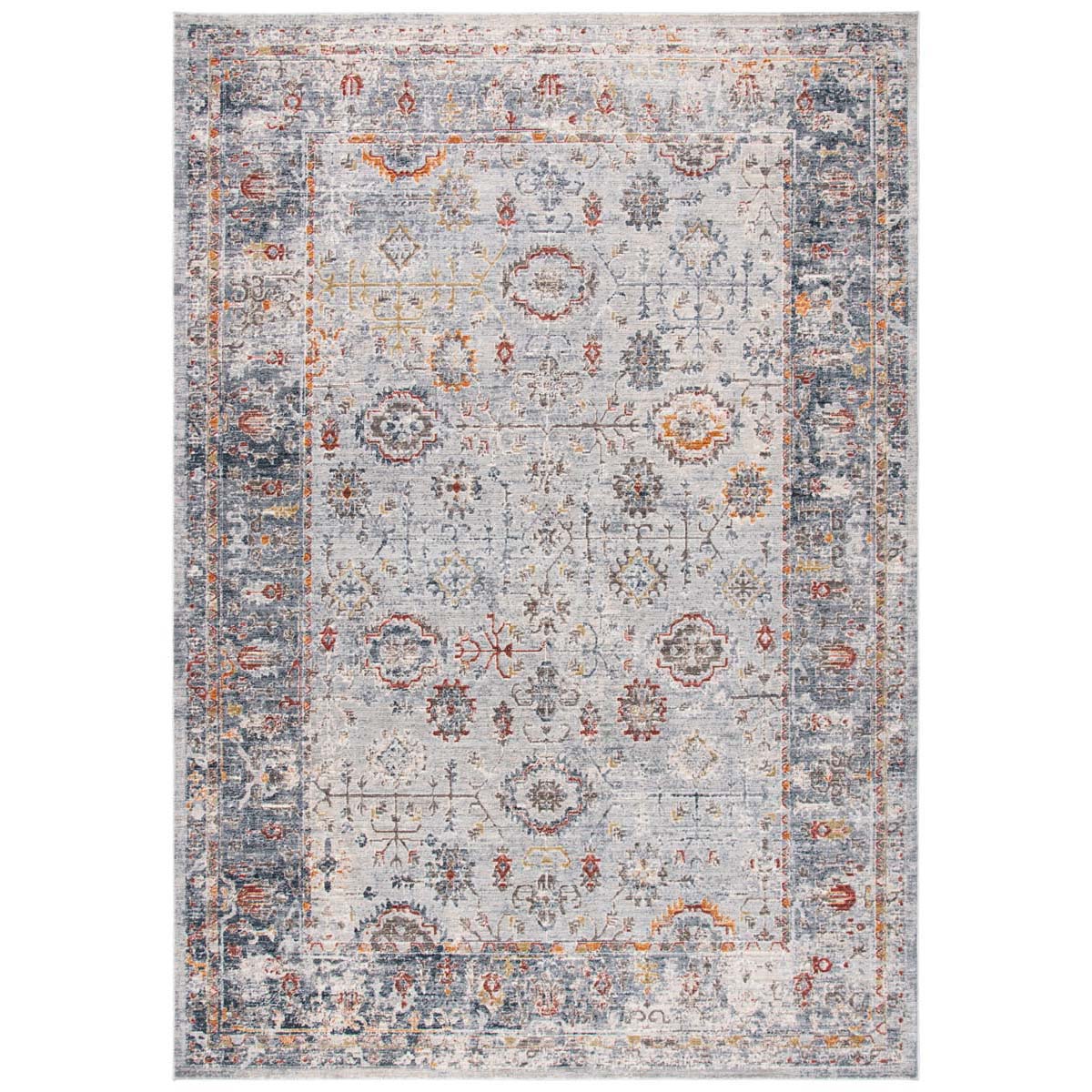 Safavieh History 580 Rug, HIS580 - Light Grey / Navy