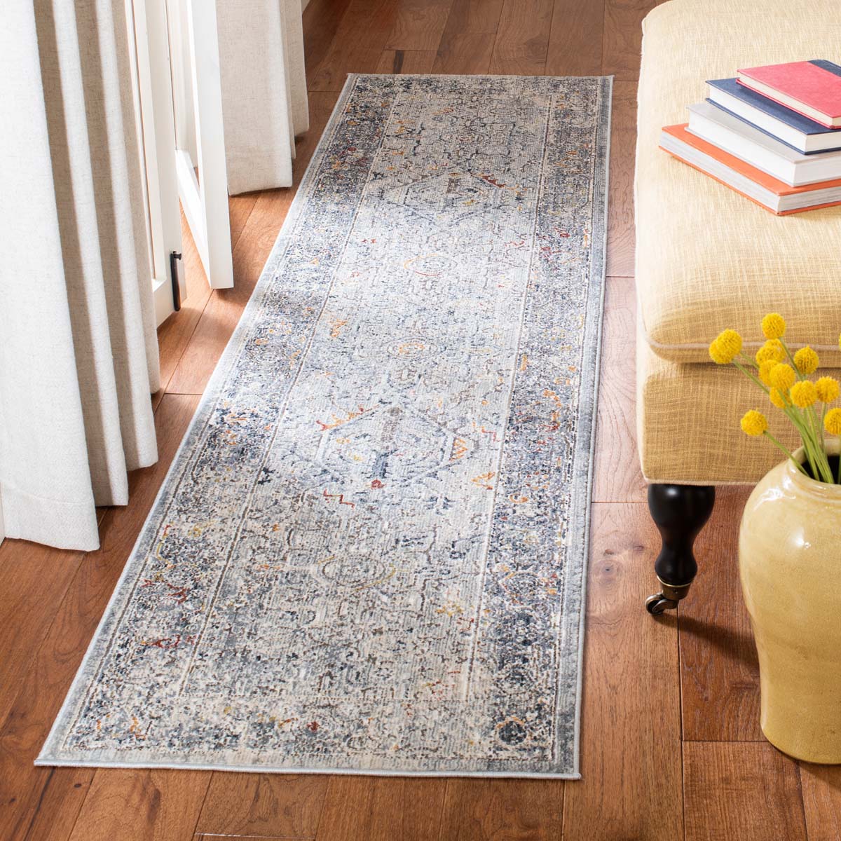 Safavieh History 584 Rug, HIS584 - Light Grey / Navy