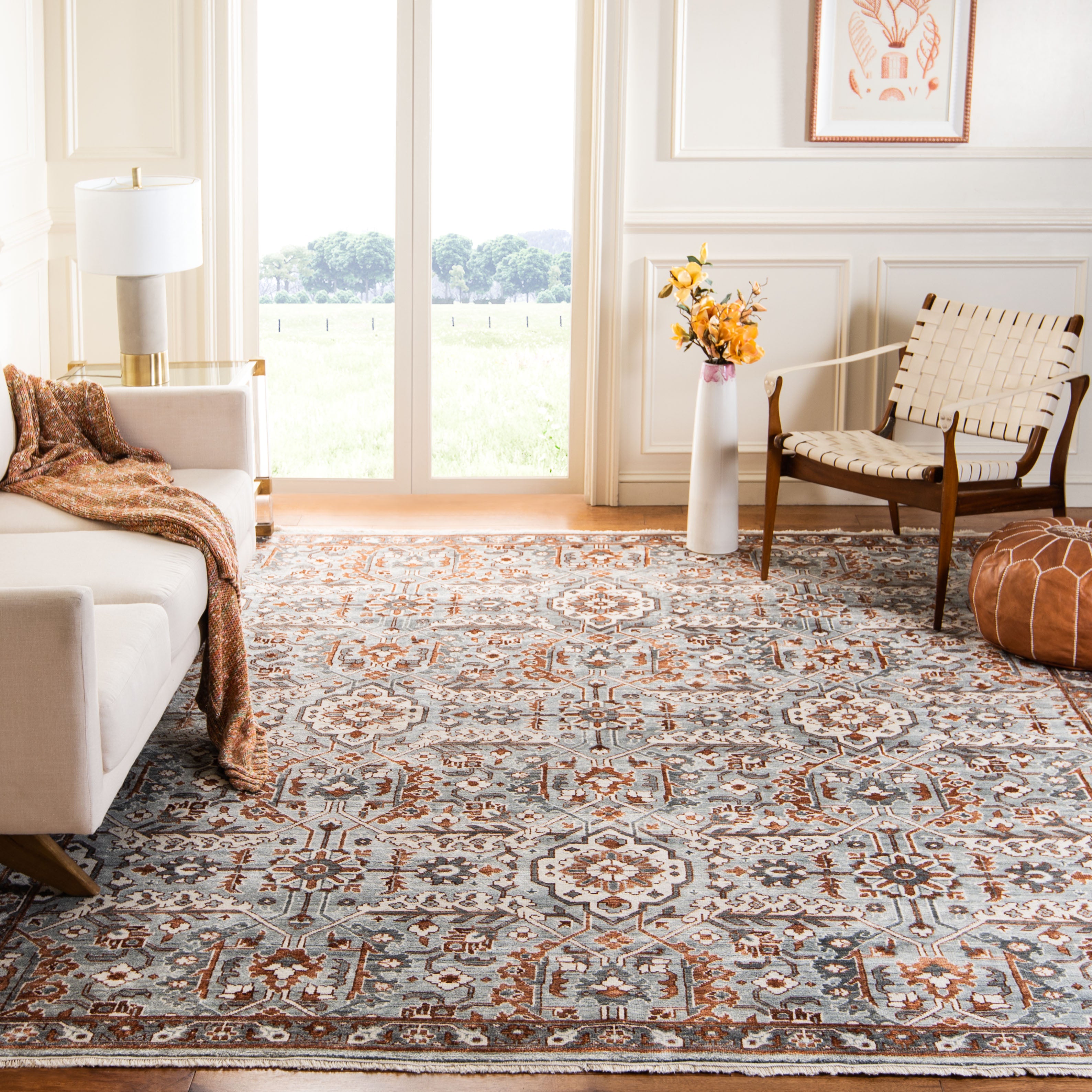 Safavieh Haj Jalili 276 Rug, HJ1276 - Grey / Rust