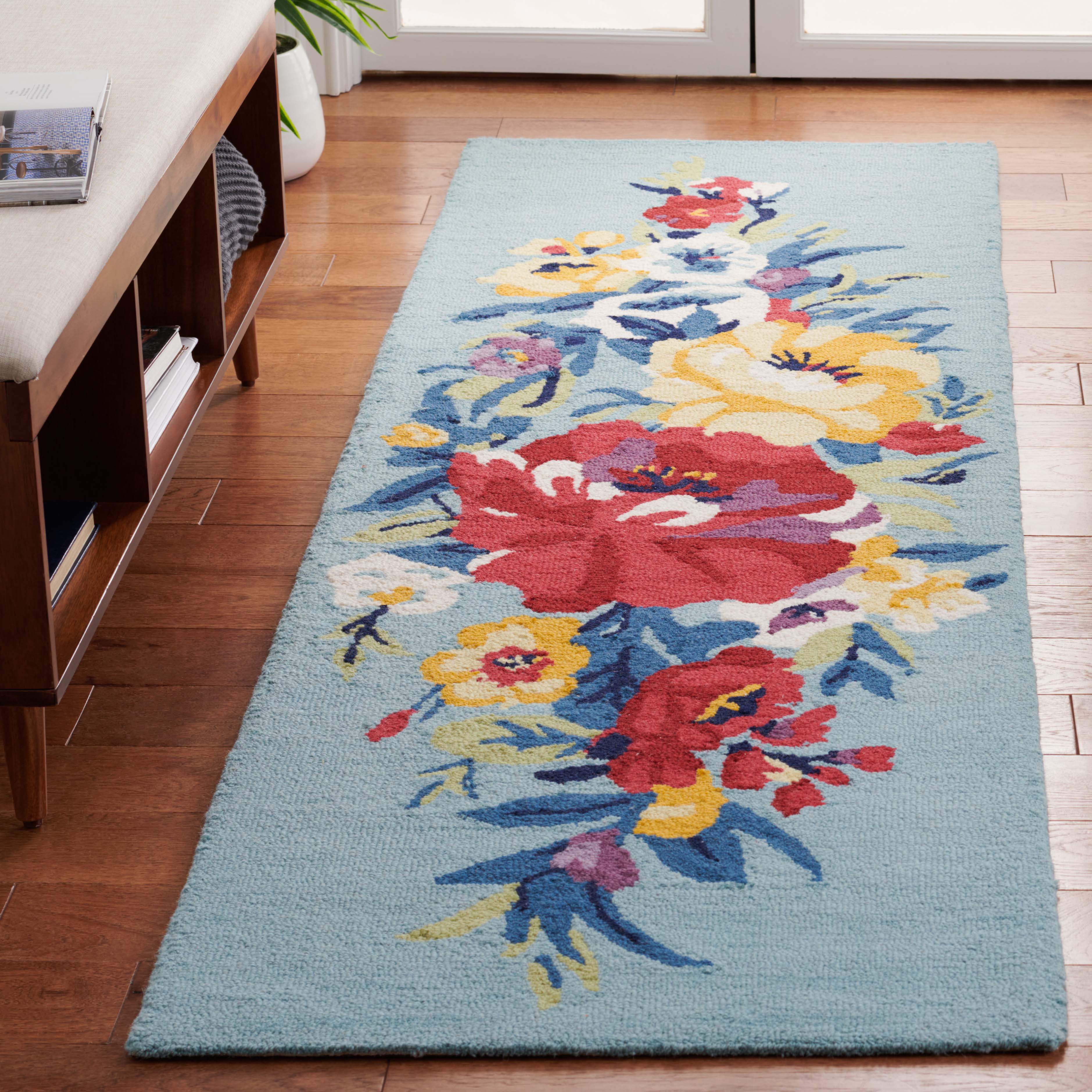 Safavieh Chelsea 219 Rug, HK219 - Blue / Rose