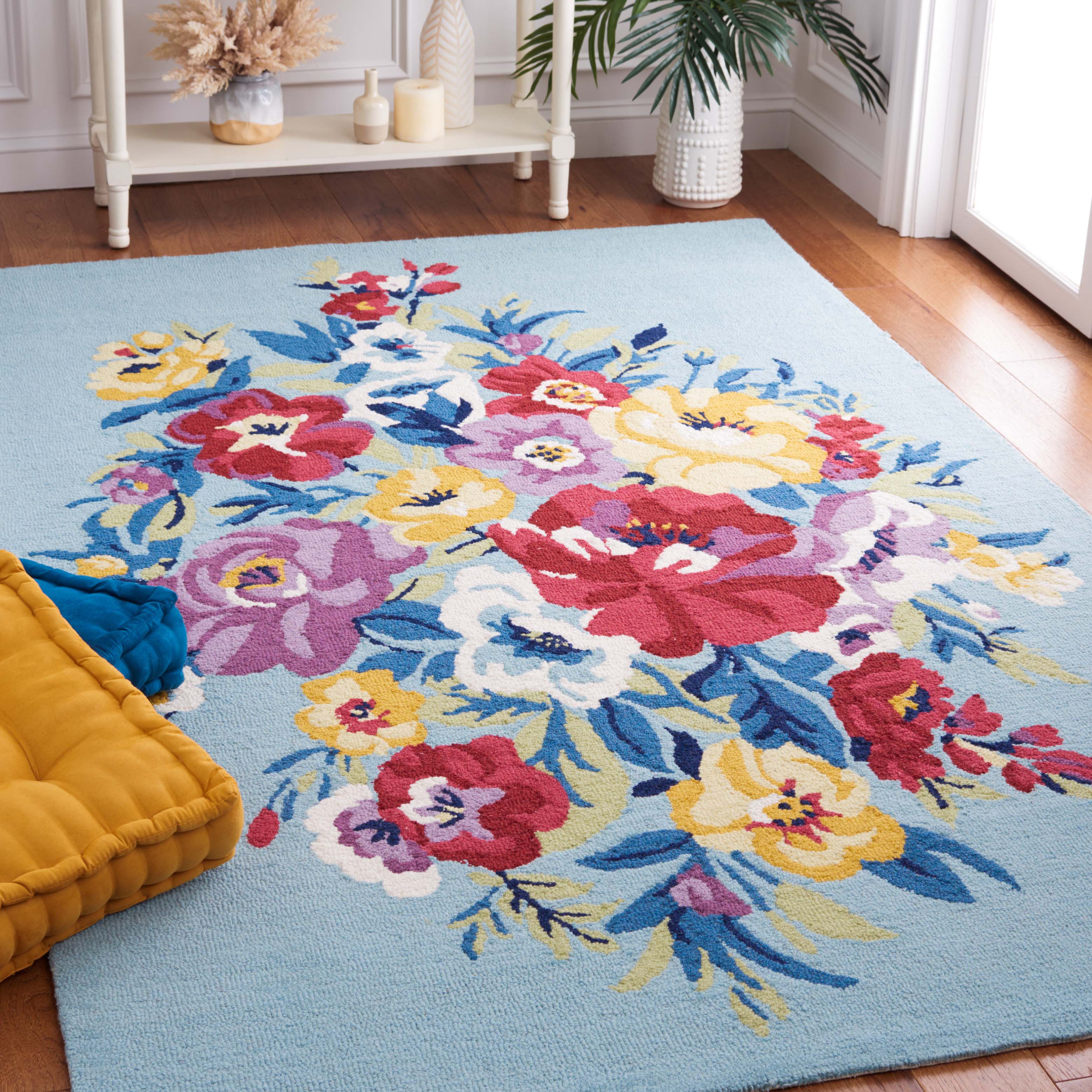 Safavieh Chelsea 219 Rug, HK219 - Blue / Rose