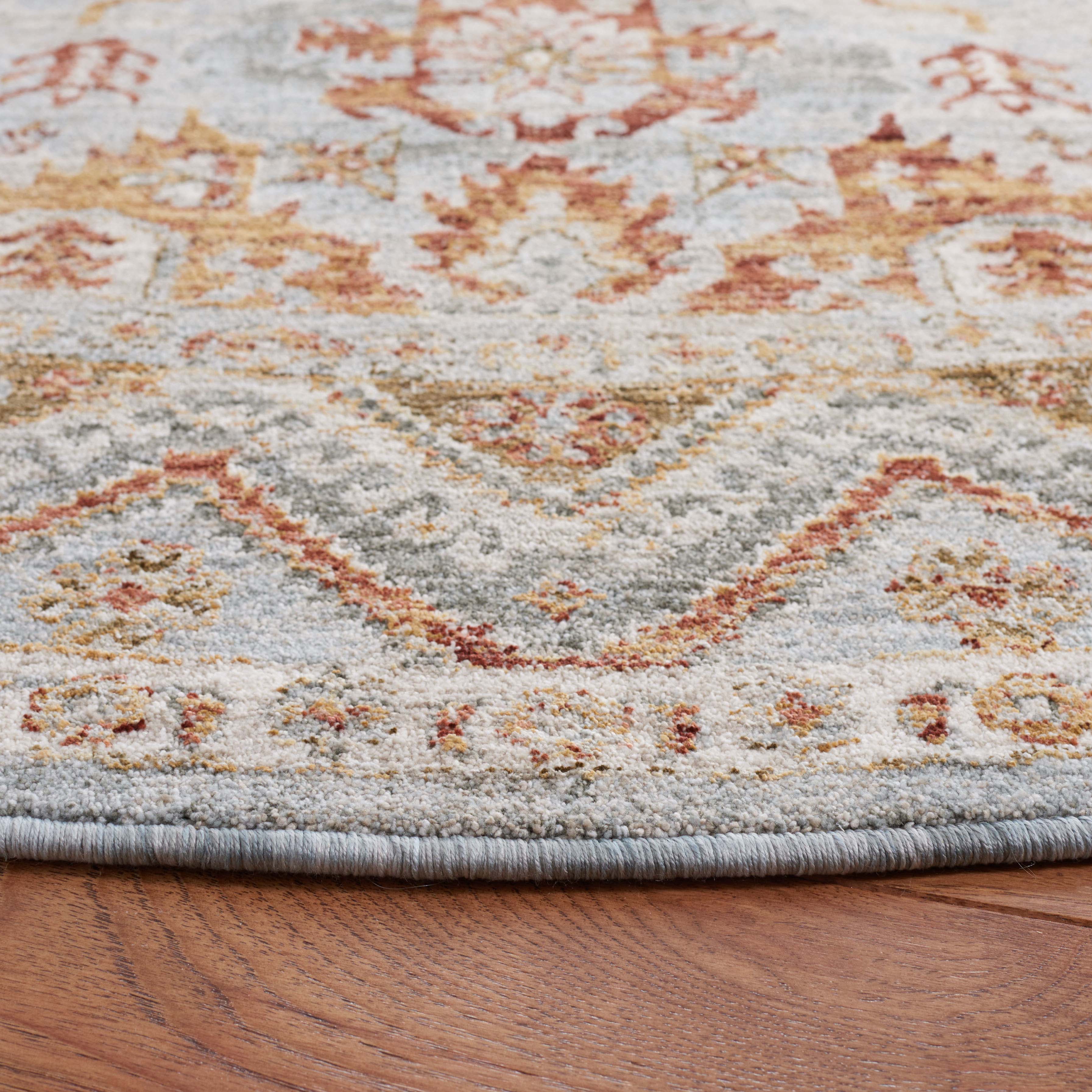 Safavieh Hamilton 104 Rug, HLT104 - Blue / Gold Rust