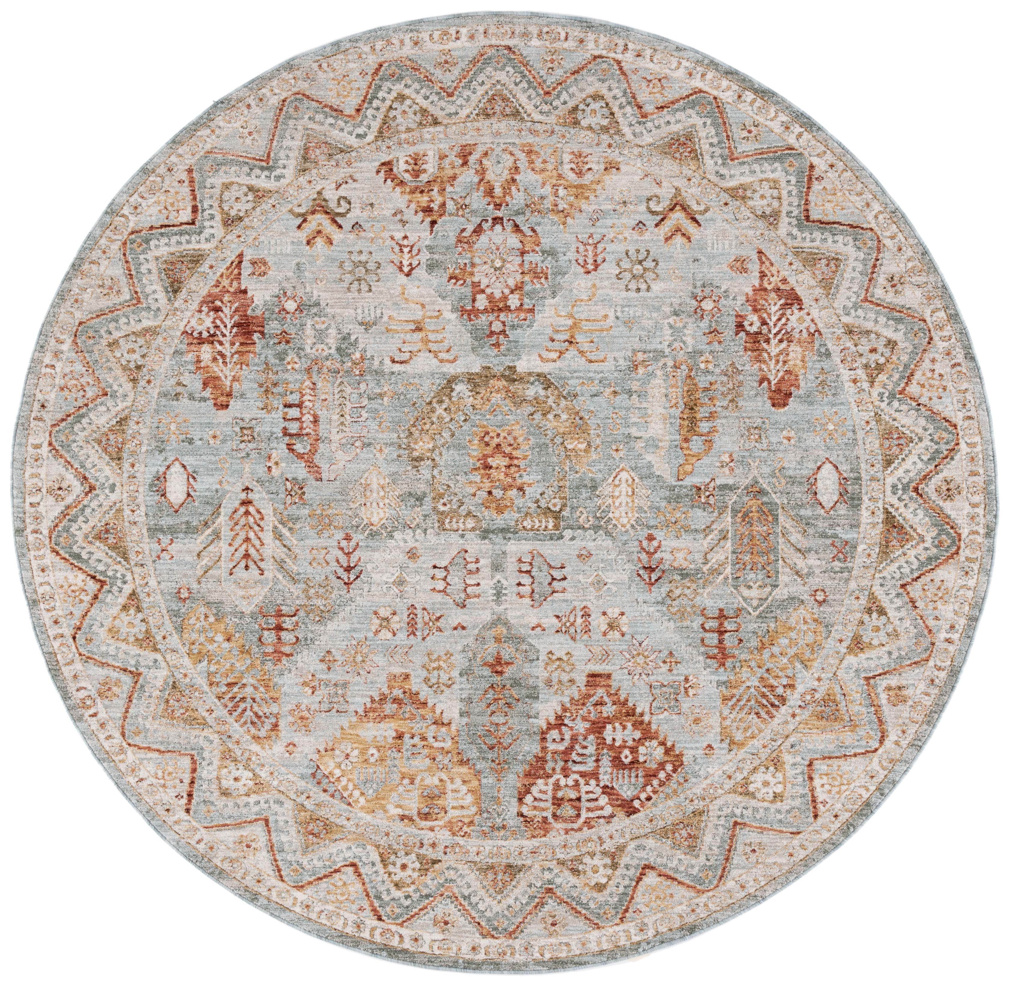 Safavieh Hamilton 104 Rug, HLT104 - Blue / Gold Rust