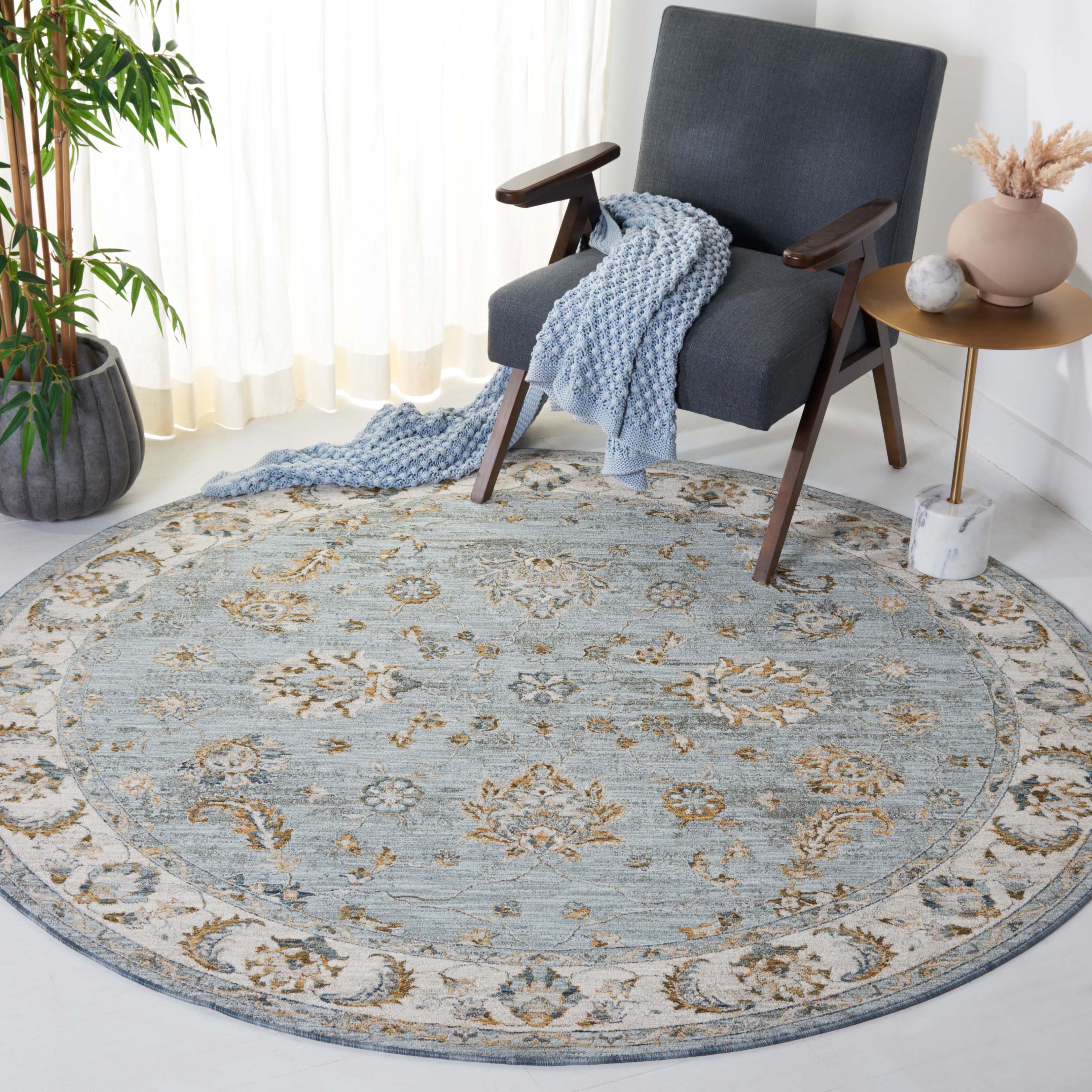 Safavieh Hamilton 106 Rug, HLT106 - Blue / Gold