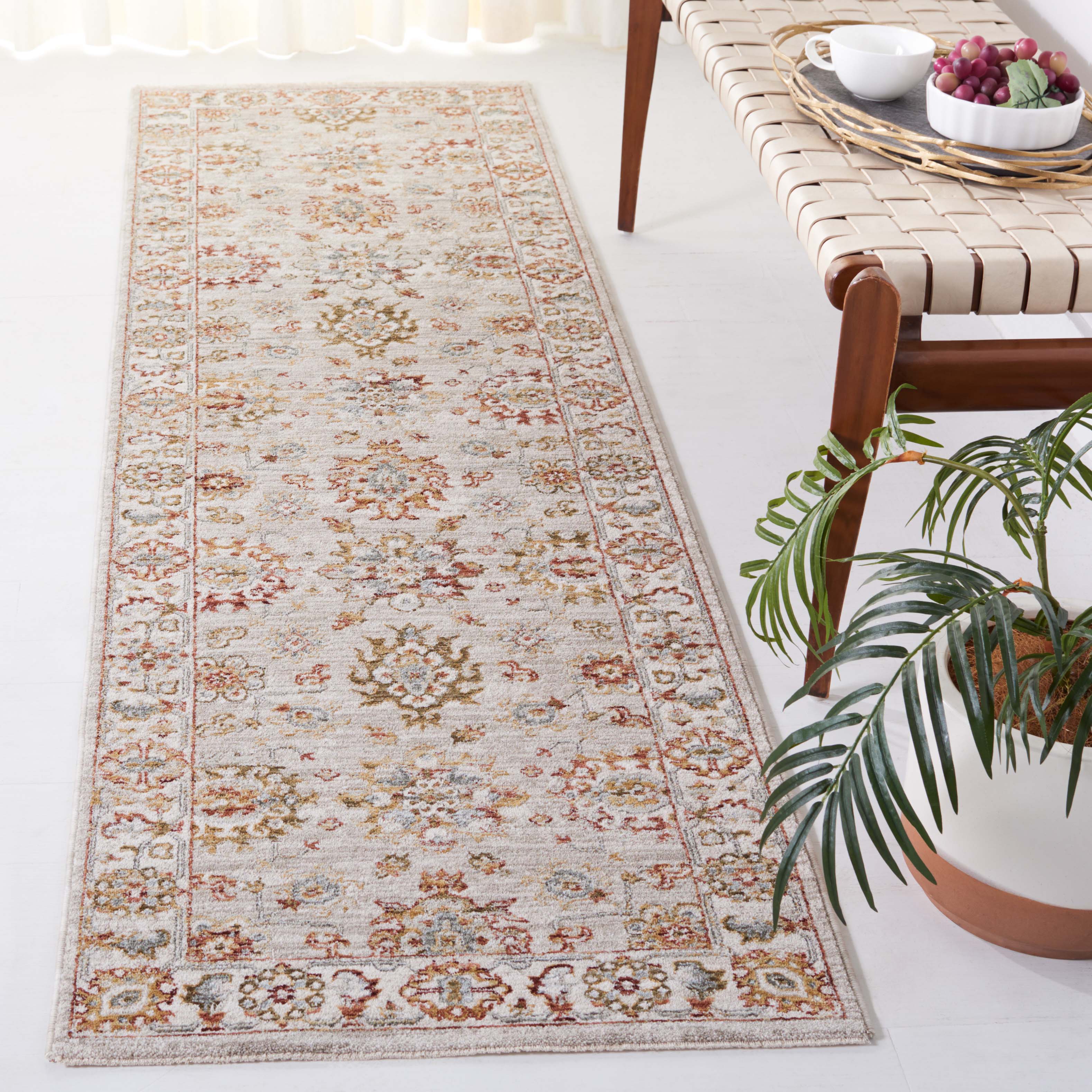 Safavieh Hamilton 112 Rug, HLT112 - Grey / Rust