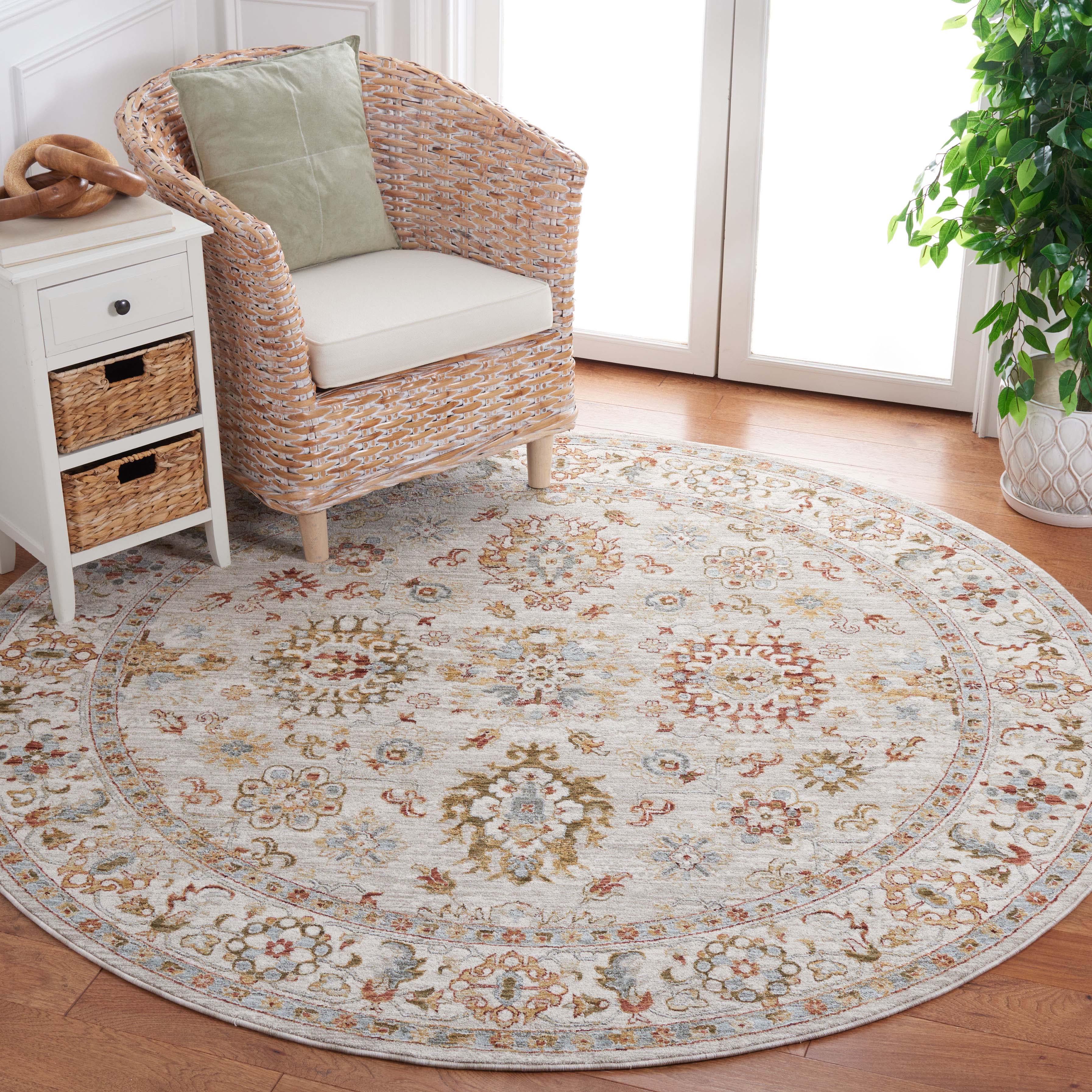 Safavieh Hamilton 112 Rug, HLT112 - Grey / Rust