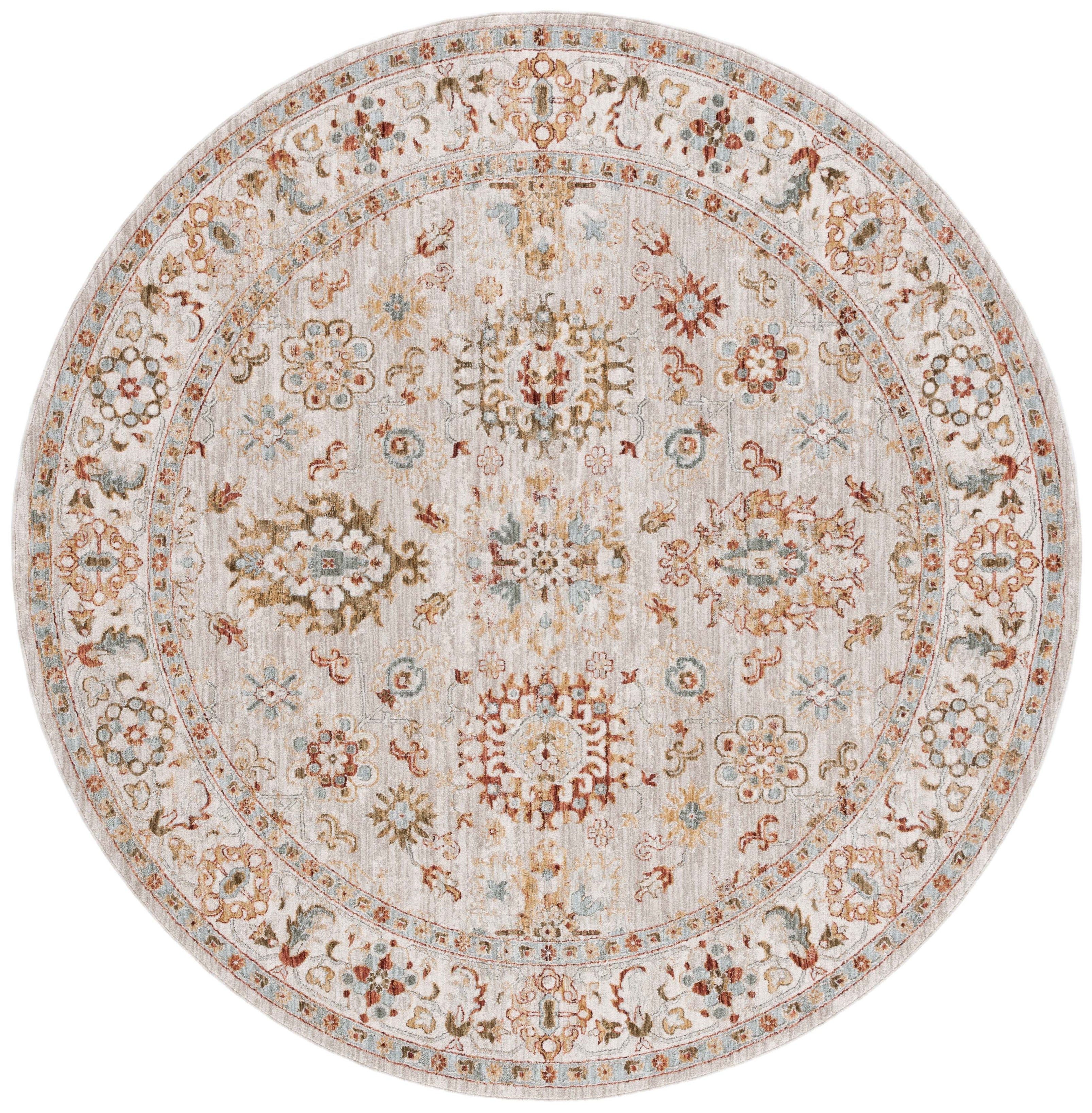 Safavieh Hamilton 112 Rug, HLT112 - Grey / Rust