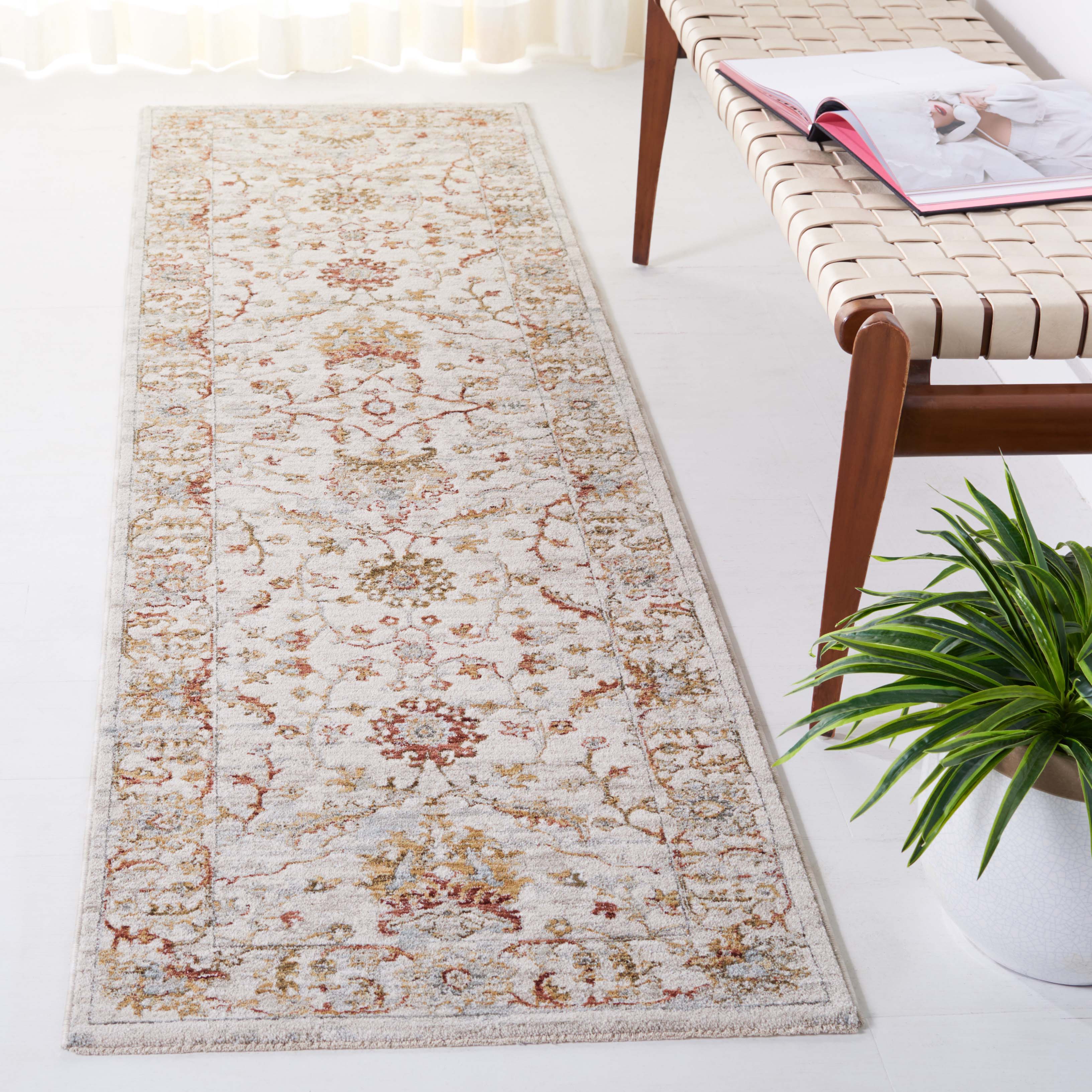 Safavieh Hamilton 114 Rug, HLT114 - Ivory / Rust