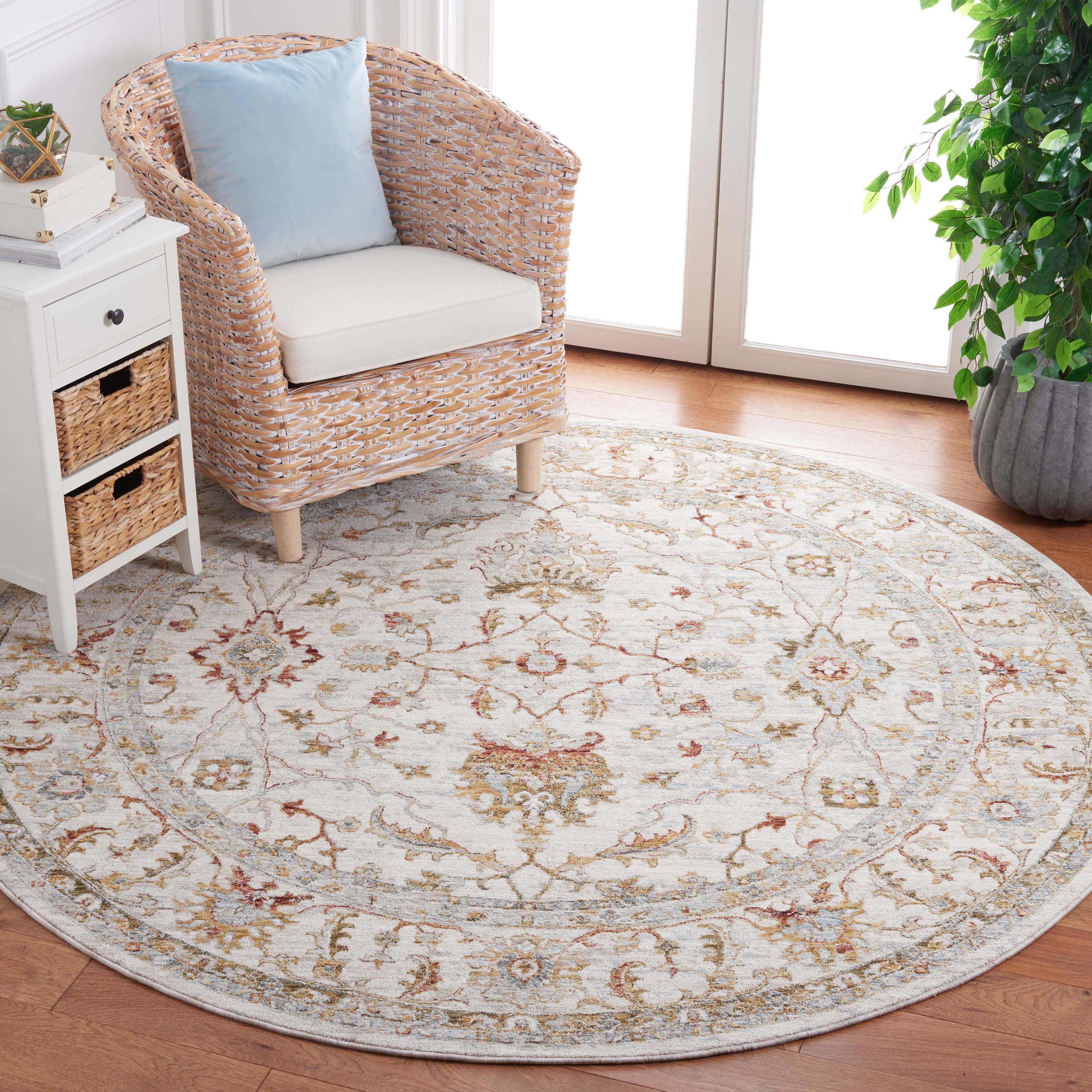 Safavieh Hamilton 114 Rug, HLT114 - Ivory / Rust