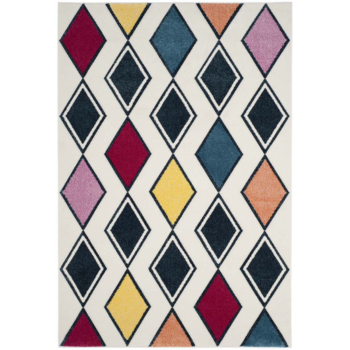 Safavieh Hollywood 704 Rug, HLW704 - Ivory / Peacock Blue