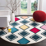 Safavieh Hollywood 704 Rug, HLW704 - Ivory / Peacock Blue