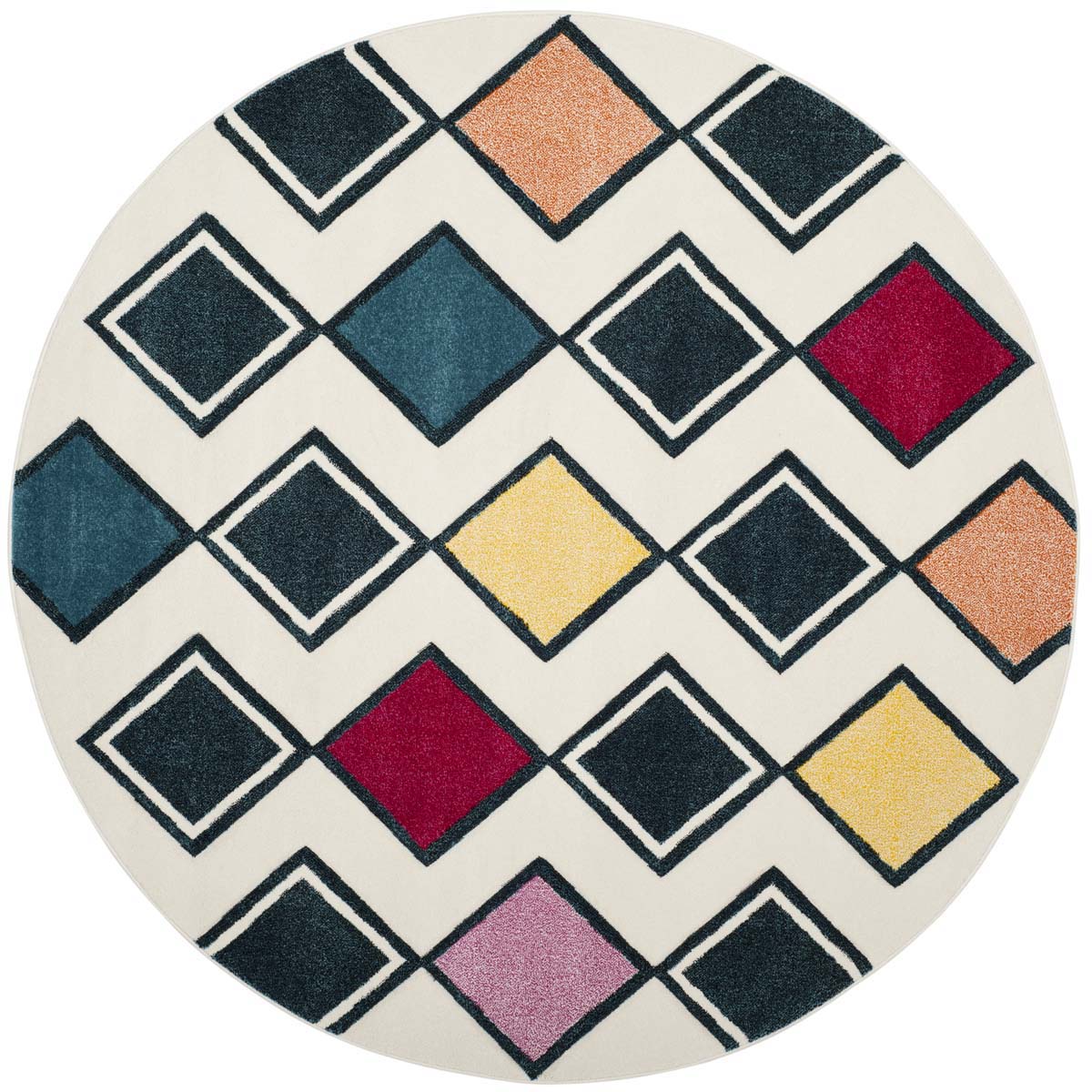 Safavieh Hollywood 704 Rug, HLW704 - Ivory / Peacock Blue