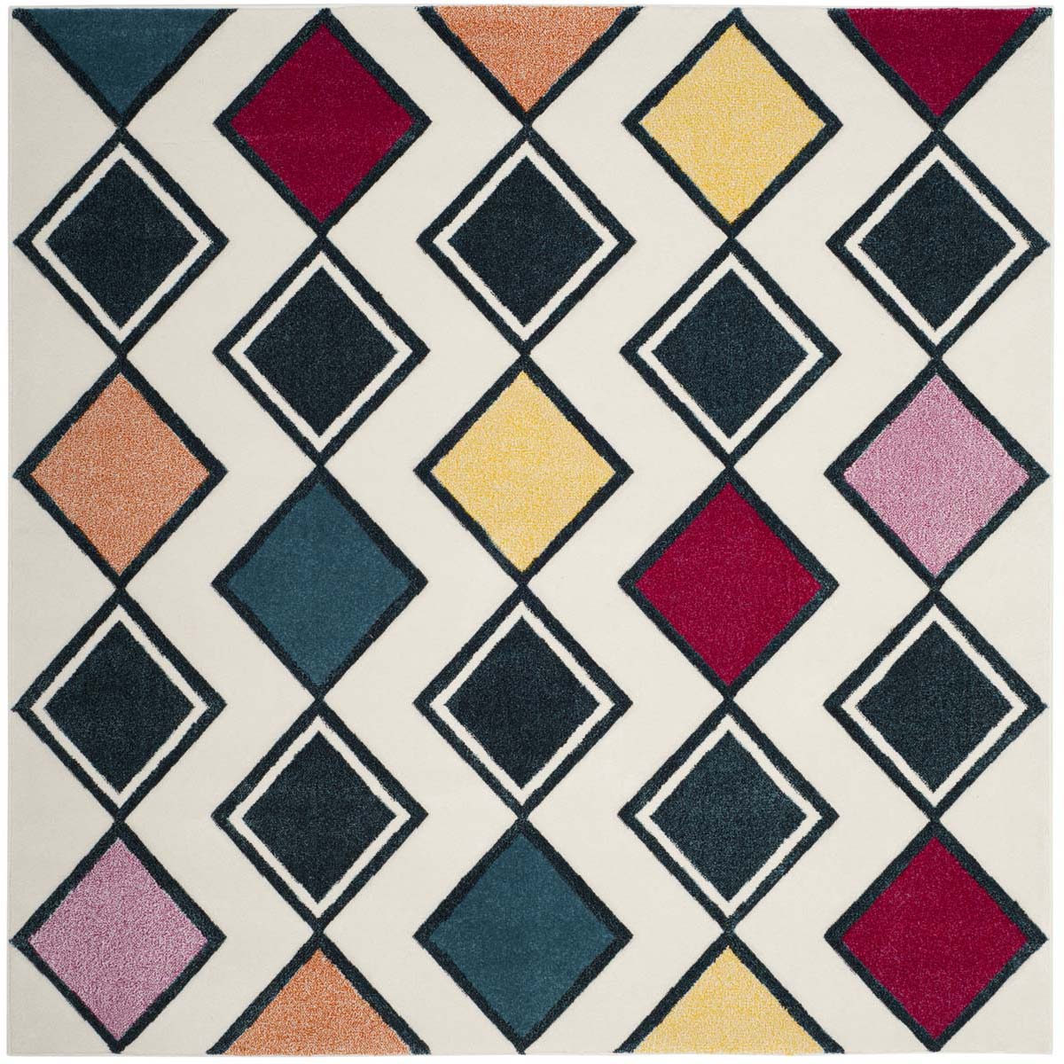 Safavieh Hollywood 704 Rug, HLW704 - Ivory / Peacock Blue