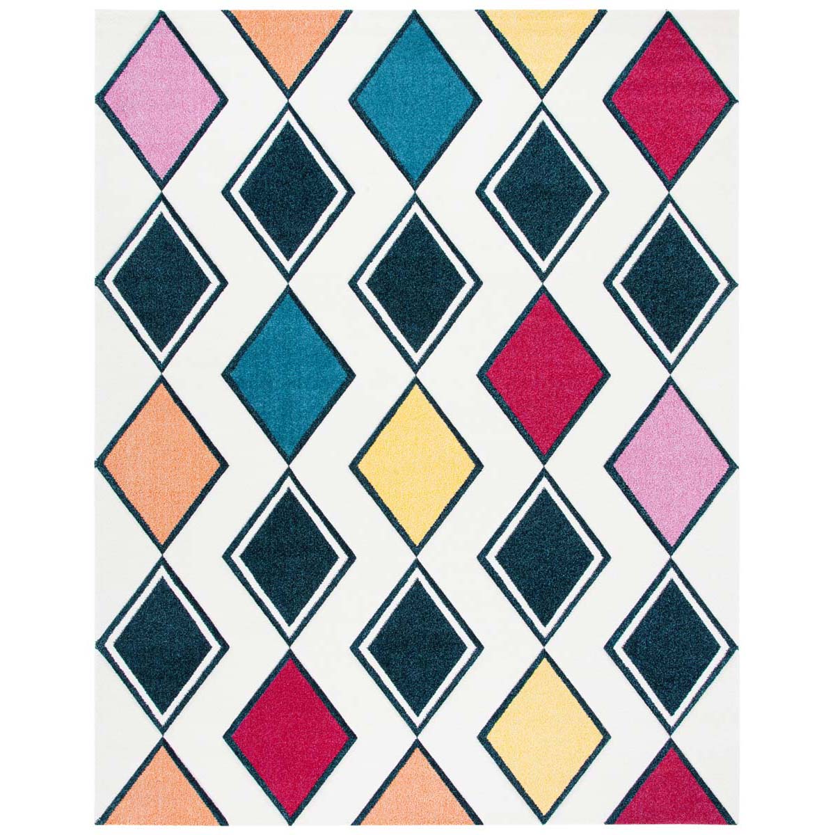 Safavieh Hollywood 704 Rug, HLW704 - Ivory / Peacock Blue