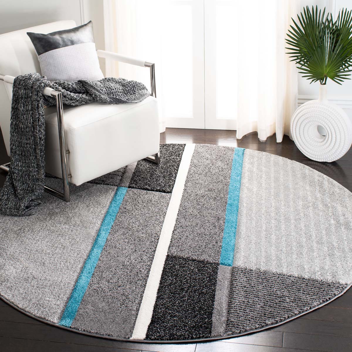 Safavieh Hollywood 711 Rug, HLW711 - Grey / Teal