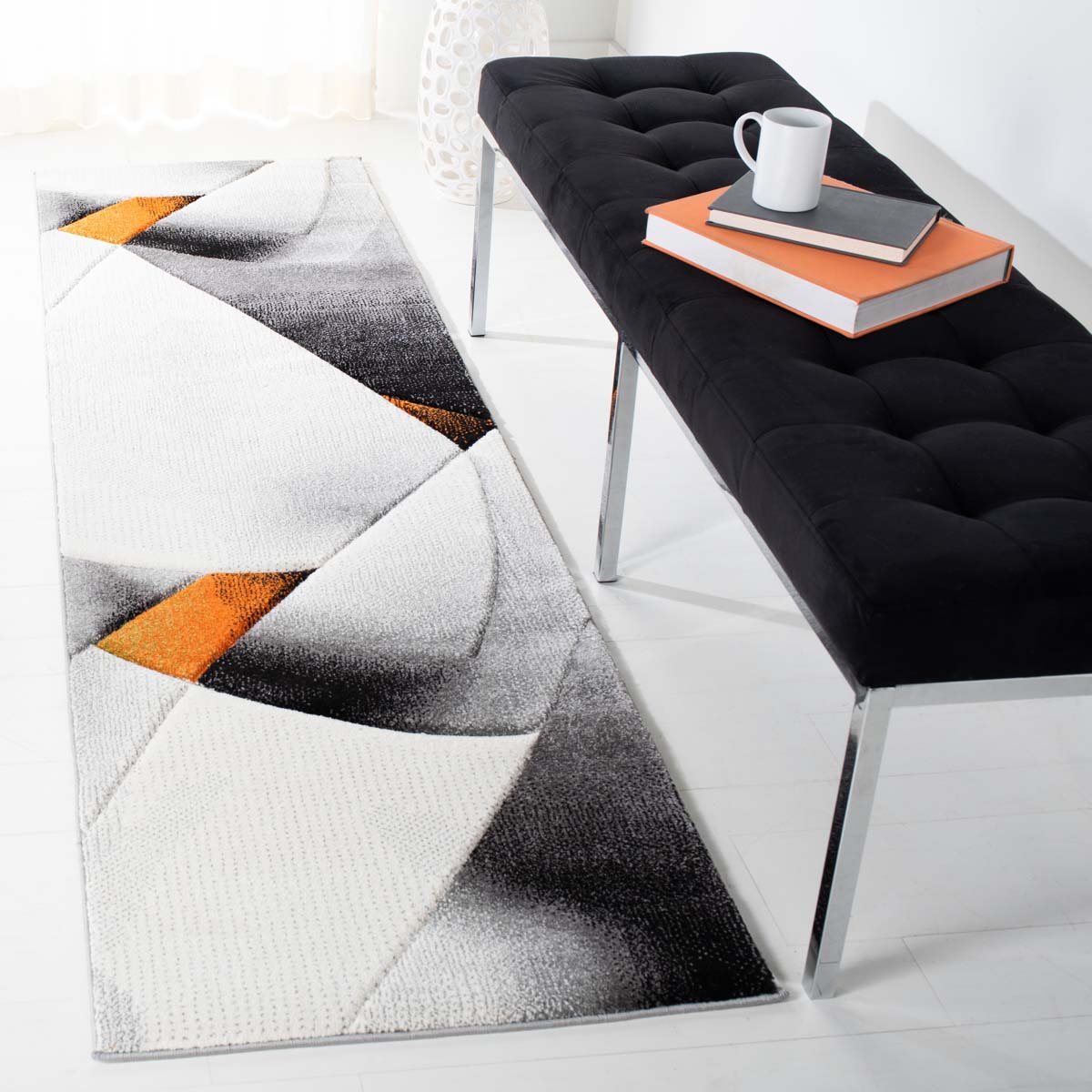 Safavieh Hollywood 713 Rug, HLW713 - Grey / Orange