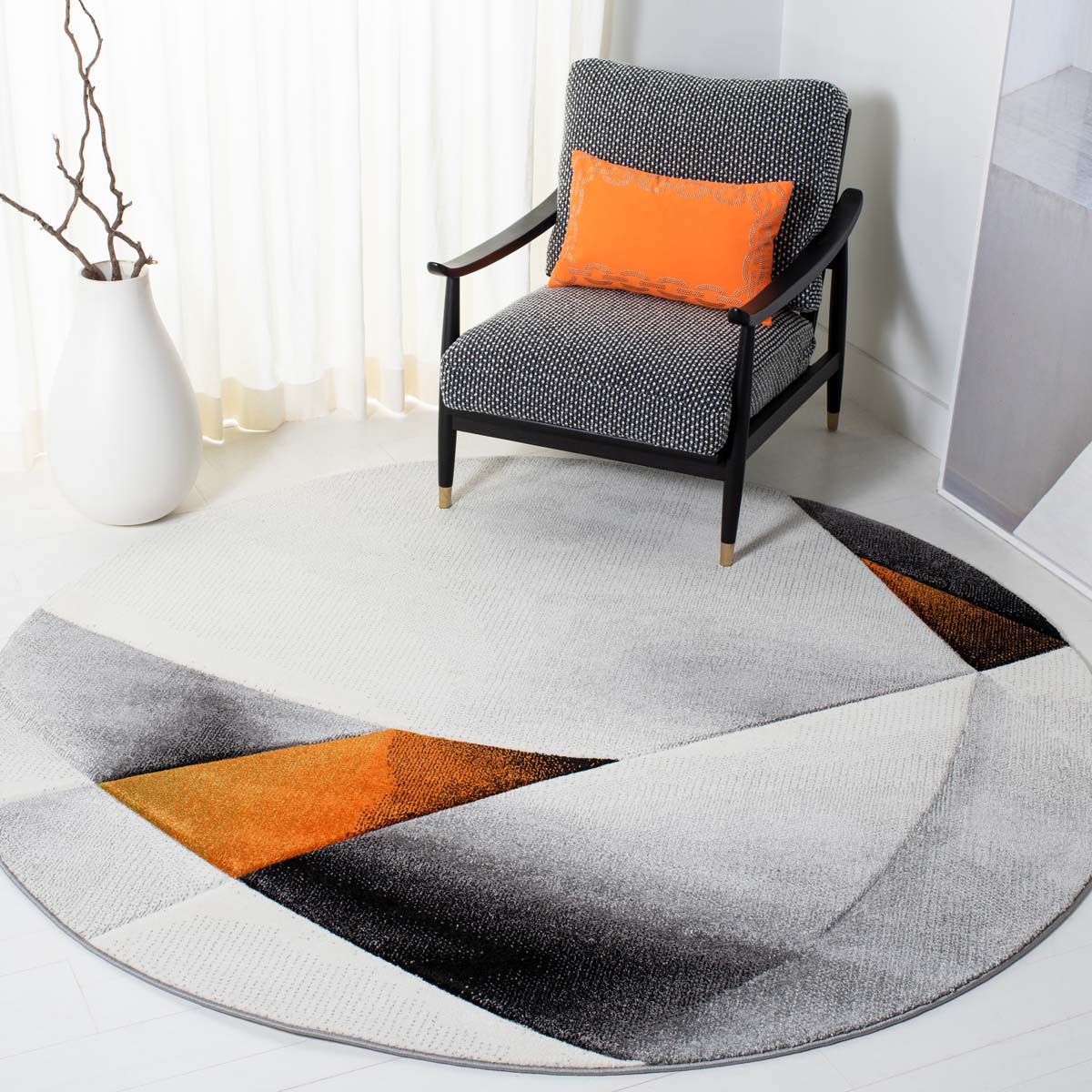 Safavieh Hollywood 713 Rug, HLW713 - Grey / Orange
