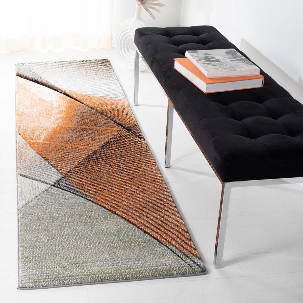 Safavieh Hollywood 715 Rug, HLW715 - Grey / Orange