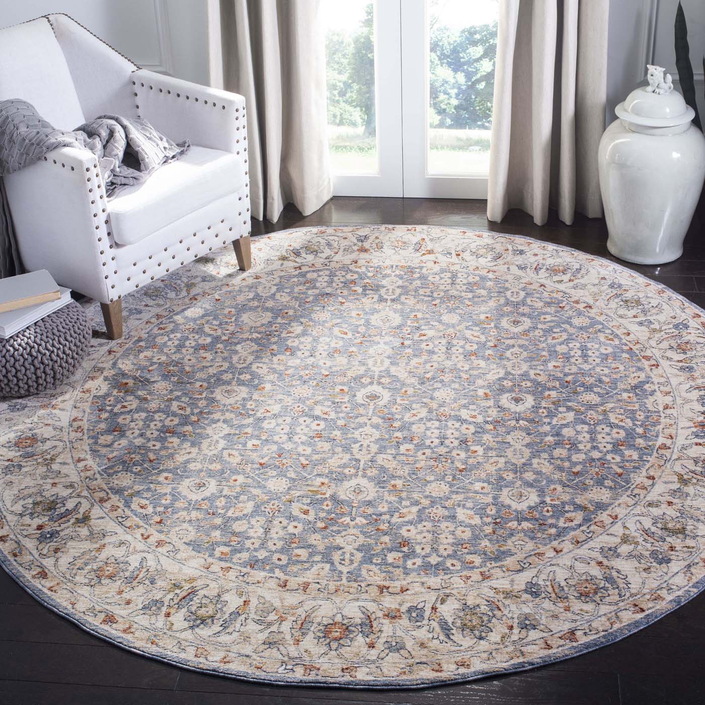 Safavieh Heirloom 701 Rug, HRL701 - Ivory / Blue