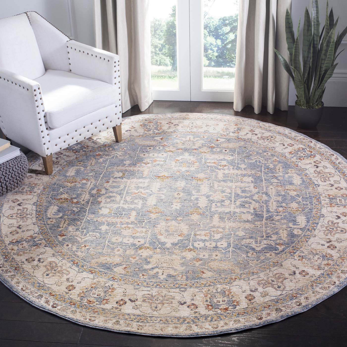 Safavieh Heirloom 704 Rug, HRL704 - Light Blue / Ivory