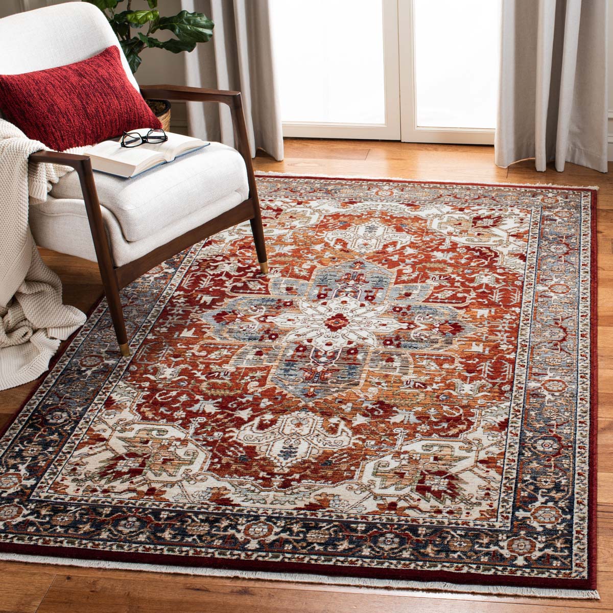 Safavieh Herat 301 Rug, HRT301 - Red / Ivory