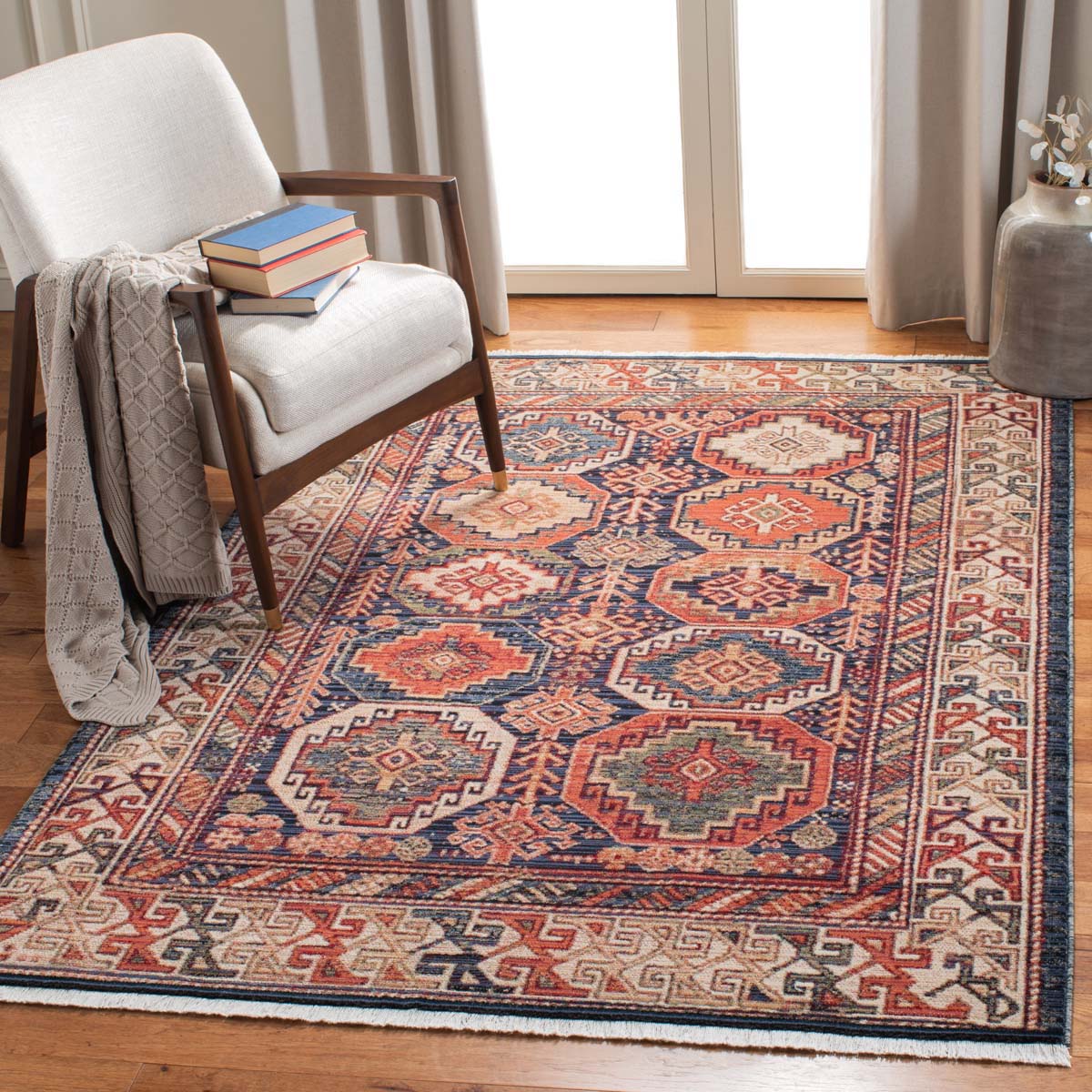 Safavieh Herat 375 Rug, HRT375 - Rust / Creme