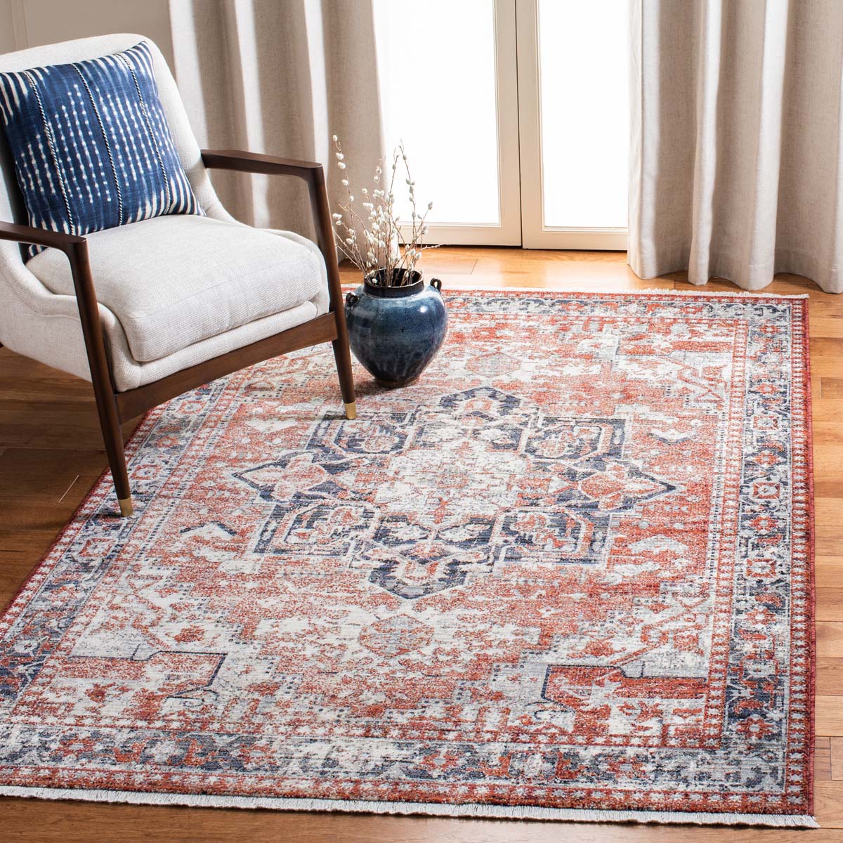 Safavieh Herat 392 Rug, HRT392 - Rust / Creme