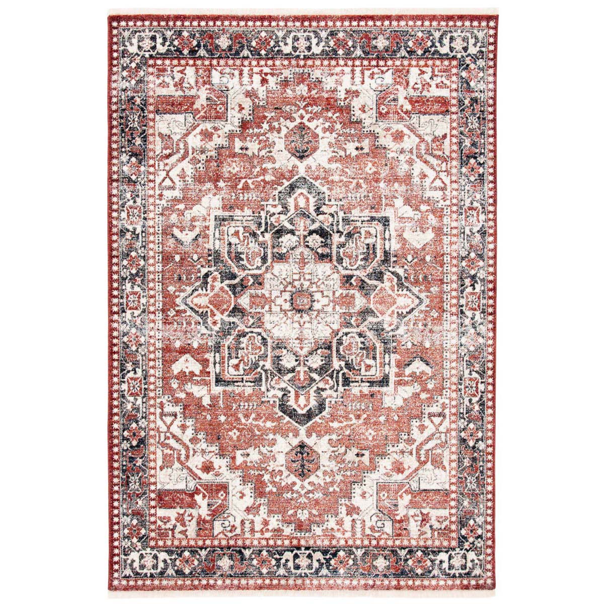 Safavieh Herat 392 Rug, HRT392 - Rust / Creme
