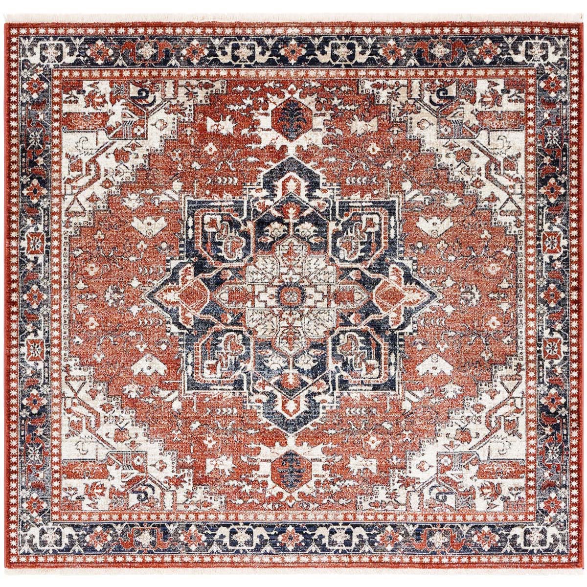 Safavieh Herat 395 Rug, HRT395 - Rust / Black