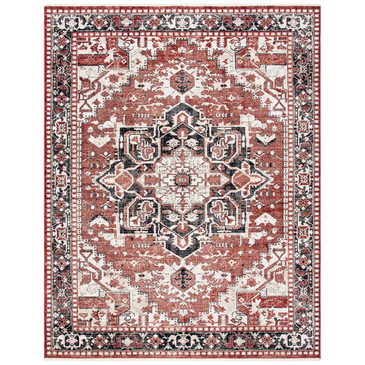 Safavieh Herat 395 Rug, HRT395 - Rust / Black