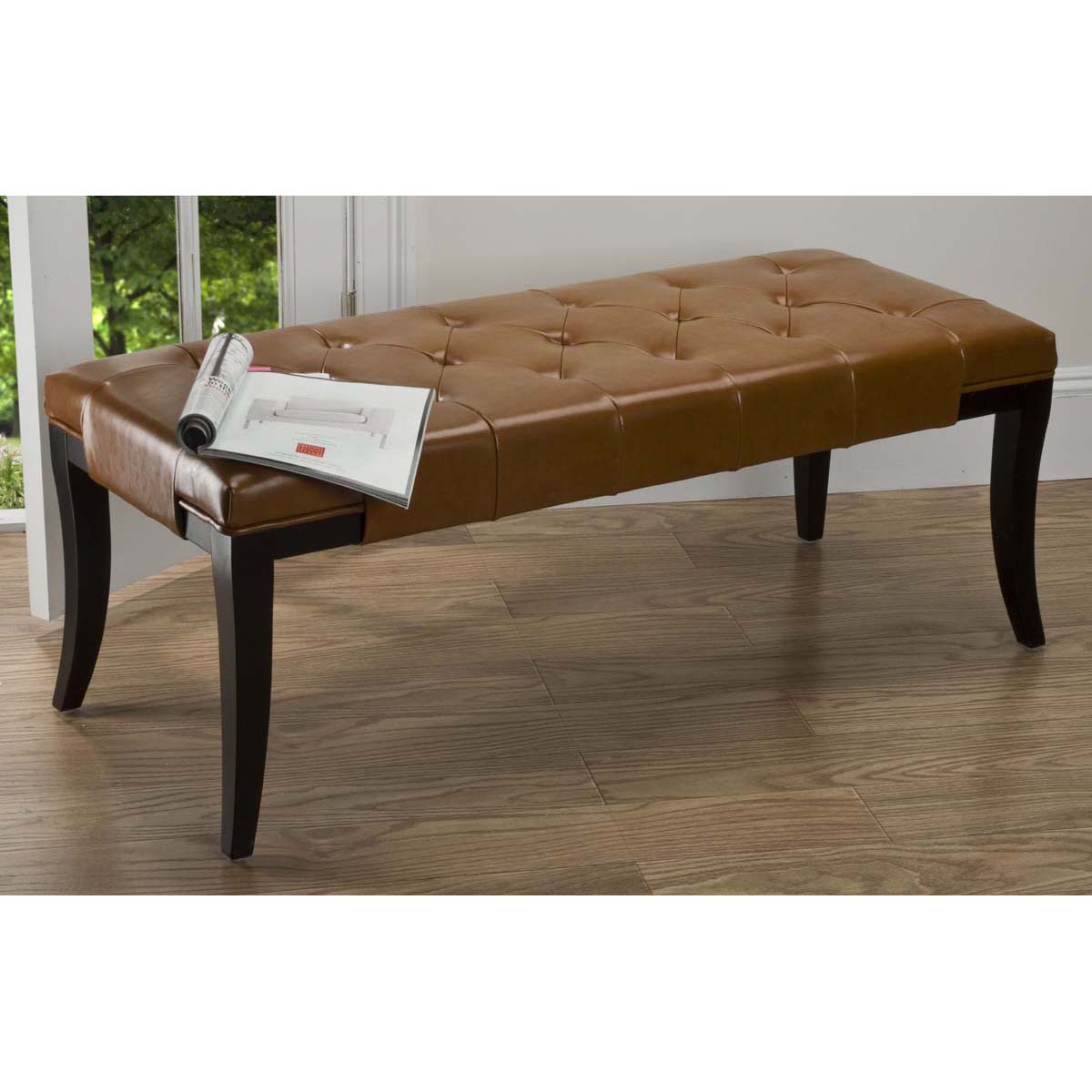 Safavieh Tyler Bench , HUD4069 - Saddle