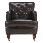 Safavieh Colin Tufted Club Chair , HUD8212 - Brown / Leather