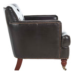 Safavieh Colin Tufted Club Chair , HUD8212 - Brown / Leather