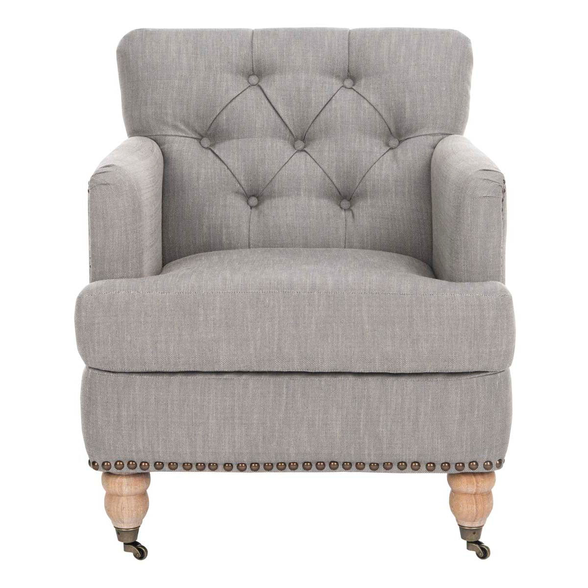 Safavieh Colin Tufted Club Chair , HUD8212 - Stone / Grey