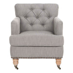 Safavieh Colin Tufted Club Chair , HUD8212 - Stone / Grey