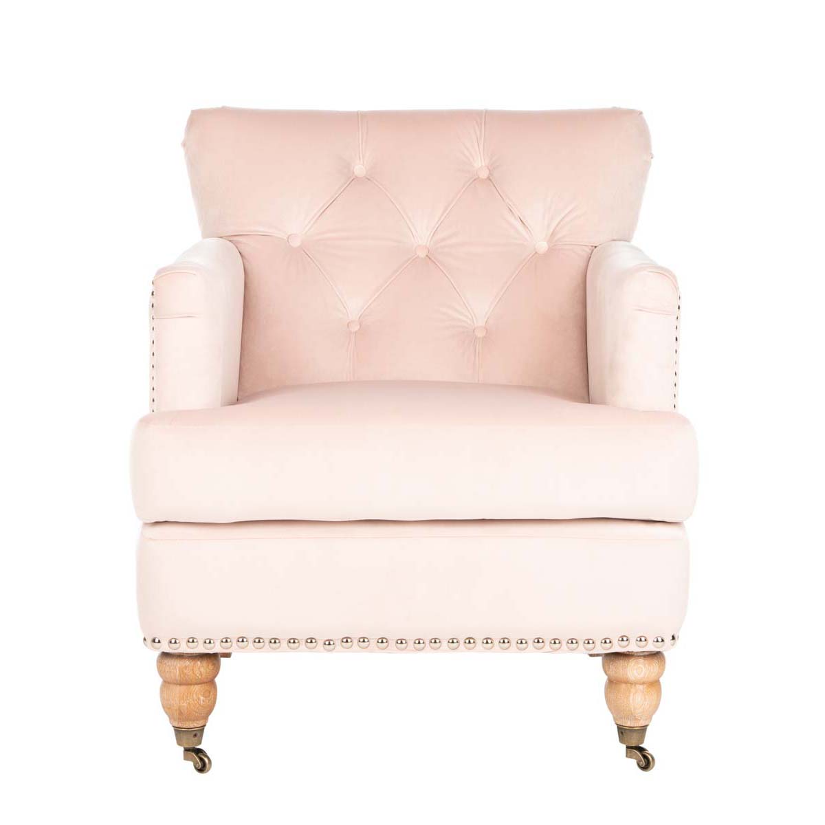 Safavieh Colin Tufted Club Chair , HUD8212 - Blush / White Washed