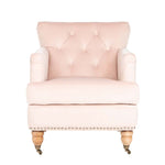 Safavieh Colin Tufted Club Chair , HUD8212 - Blush / White Washed